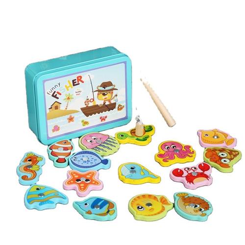 Educational Toys Children's Iron Box Fishing Toy Busy Box Early Education Montessori Busy Board