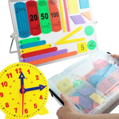 Magnetic mathematics teaching aid box counting rod cube geometry piece lower grade teaching aid Math Set