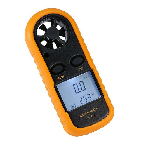 Anemometer Handheld Digital LCD Backlight Wind Speed Meter Gauge Light Weight Air Flow Velocity Measurement Thermometer