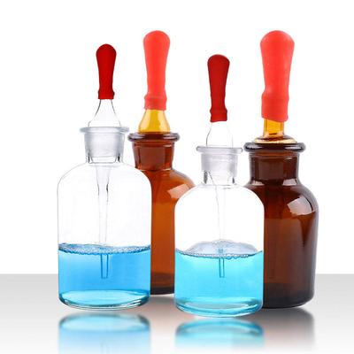 30ml 60ml 125ml Laboratory Reagent Glass Dropper Bottle Amber Glass Bottle for Experimental Equipment 120ml Transparent Bottle