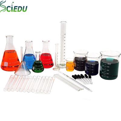 SCIEDU Chemistry Lab Basic Experiment Kit AACH020-08 Glass Test Tube Beaker Chemical Laboratory Equipment Laboratory Glassware