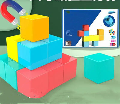 6-sided Magnetic Cube 5cm Magnetic Cube Magnetic Small Block Splicing to Build Geometry Math Teaching Aids