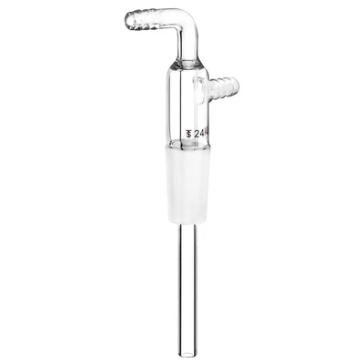 Borosilicate Glass Glass Vacuum Cold Trap Bubbler with 24-40 Inner Adapter