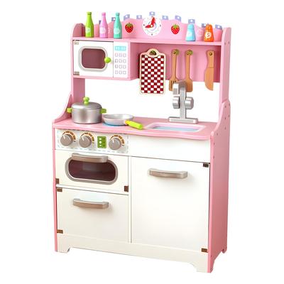 Wooden Kids Toys Tableware Play Simulated Kitchen Set Wooden Play House Toy Set Pretend Play Preschool