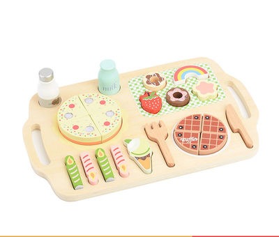 Wooden Kids Toys Tableware Playhouse Kitchen Toy Set Afternoon Tea Other Educational Toys