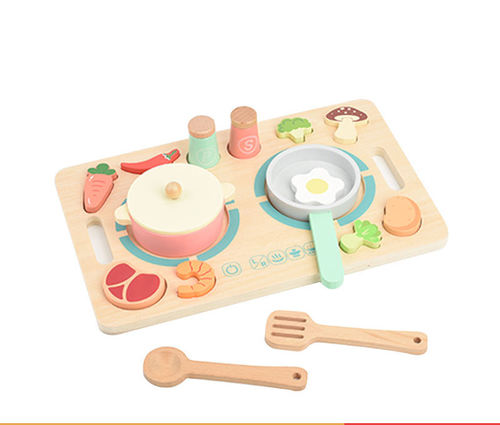 Wooden Kids Toys Tableware Play Simulated Kitchen Toy Set Other Educational Toys Kitchen Set