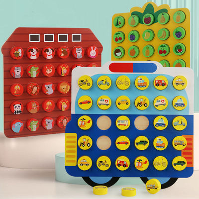 Wooden Toys Early Education Teaching Animal Traffic Fruit Memory Chess Matching Board Toy Other Educational Toy
