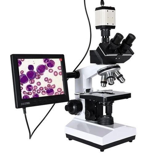 Zoom 2500X Binocular Microscope Trinocular Lab Double-layer Platform Led Camera Digital Microscope with 8-inch Lcd Screen