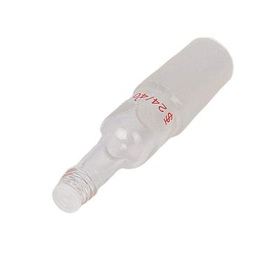 Chemistry Lab Borosilicate Glass High Quality Thermometer Inlet Adapter with Thread Screw Head Mouth and Standard 24 40 Joint
