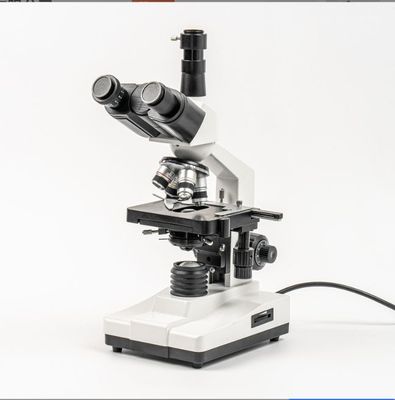 C-100T Biological Microscope Trinocular Composite Optical Microscope Double-layer Mechanical Stage Coarse Fine Focusing