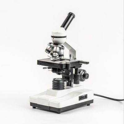 C-100D Biological Microscope Monocular Composite Optical Microscope Mechanical Stage Coarse and Fine Focusing