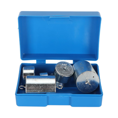 7pcs Double Hooked Weight Set Plated Steel Physics Lab Storage Case General Science and Physics Laboratory Work