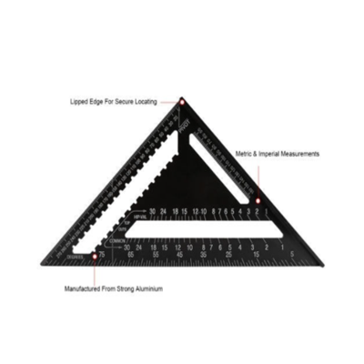 Hot Selling 7-inch Aluminum Alloy Triangle Ruler Speed square Metric Multi Angle Measuring Ruler Level Rulers Measuring