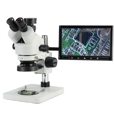 2024 Hot Sale 7x-45x HD Digital Stereo Trinocular Microscope + 2MP Camera + 8-inch LCD Biological Digital Microscope